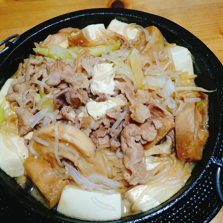 車麩入り豚すき焼き風